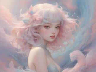 Pastel Girl Surreal Art