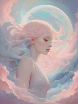 Pastel Girl Surreal Art