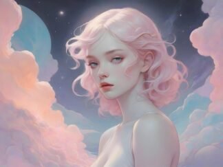 Pastel Girl Surreal Art