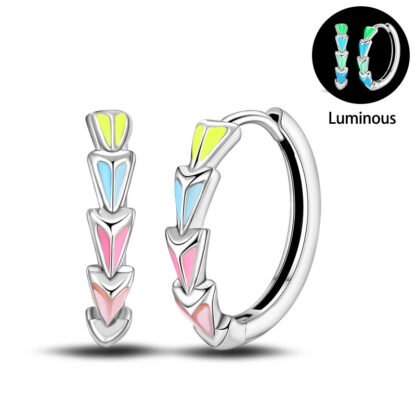 Heart Silver Hoop Earrings