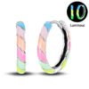 Geometric Silver Hoop Earrings