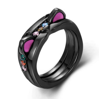 Black Cat Silver Ring