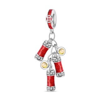 Firecrackers New Year Charm