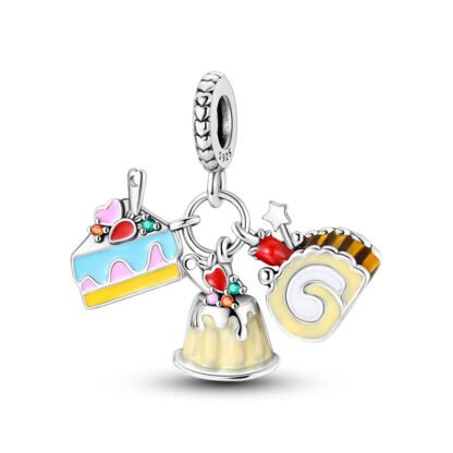 Pretty Dessert Bundle Cake Slice Roll Pudding Charm