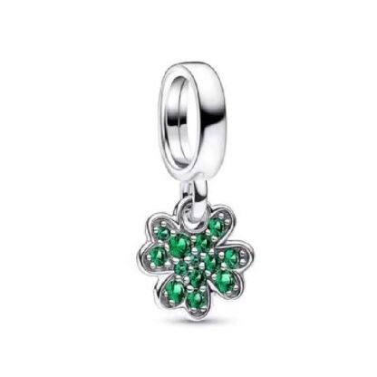 Big Luck Green Clover Charm