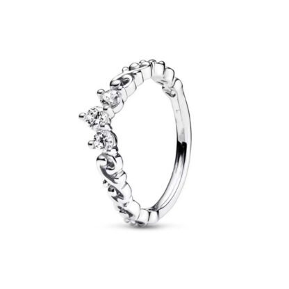 Crystal Crown Silver Ring