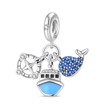 Fish Ship Ocean Charm