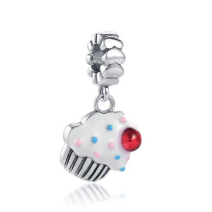 Cupcake Red Gem Drop Charm