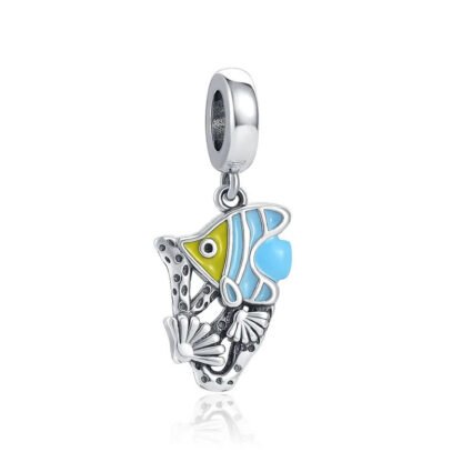 Colorful Angelfish and Shell Charm