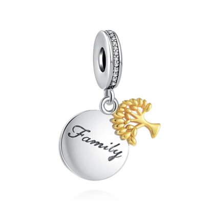 Family Pearl Yellow Tree Charm