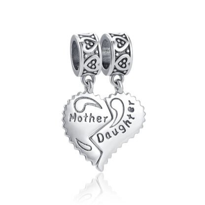 Healing Mother Daughter Rift Heart Charm