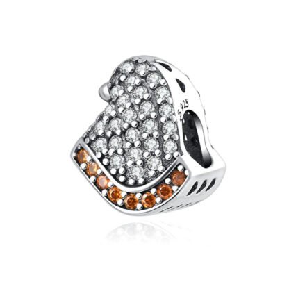 Obtuse Geometric Orange Gems Charm