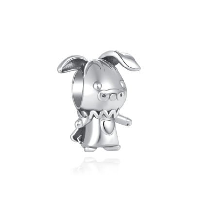 Nerdy Unfashionable Bunny Charm