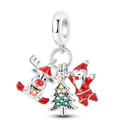 Santa Claus Deer Christmas Tree Charm