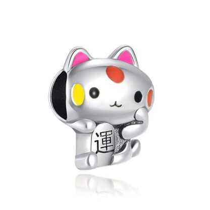 Lucky Colorful Spots Cat Charm