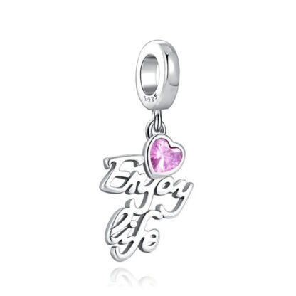 Enjoy Life Pink Heart Charm