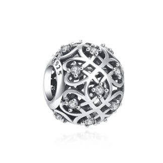 Complex Web White Gems Charm