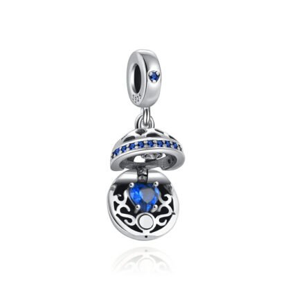 Blue Heart Compact Charm