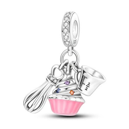 Baking Kitchen Utensil Pink Cupcake Charm