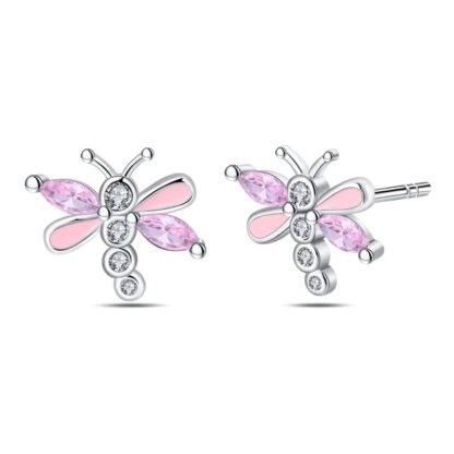 Dragonfly Silver Stud Earrings