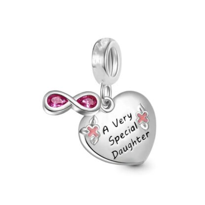 Infinity A Very Special Daughter Engraved Charm