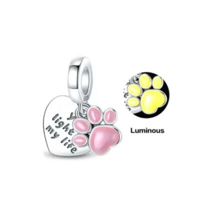 Luminous In the Dark Paw Charm