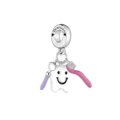 Dental Hygiene Smiley Tooth Toothbrush Charm