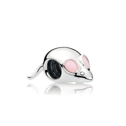 Small Little Mouse Pink Ears Charm