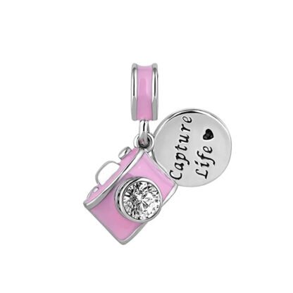 Capture Life Pink Camera Charm