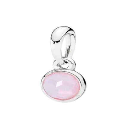 Glossy Pink Drop Charm