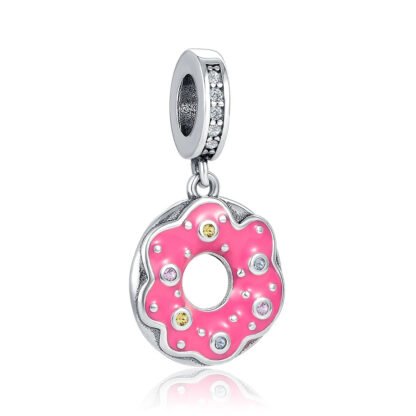 Pink Glazed Donut Charm
