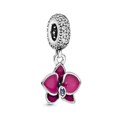 Dark Magenta Orchid Charm