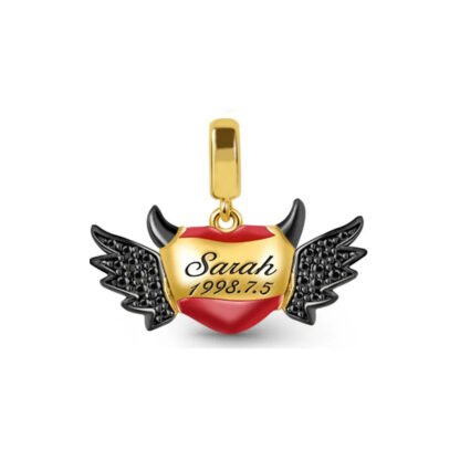 Fallen Angel Sarah Red Heart Charm