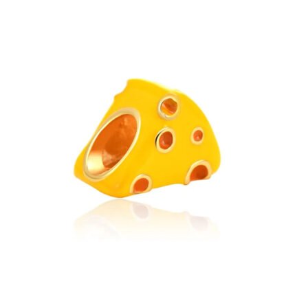 Golden Yellow Cheese Charm