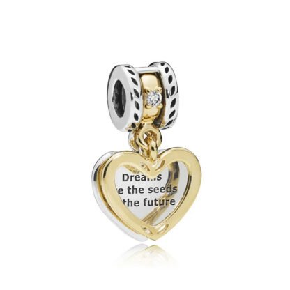 Reflective Dreams Golden Heart Charm