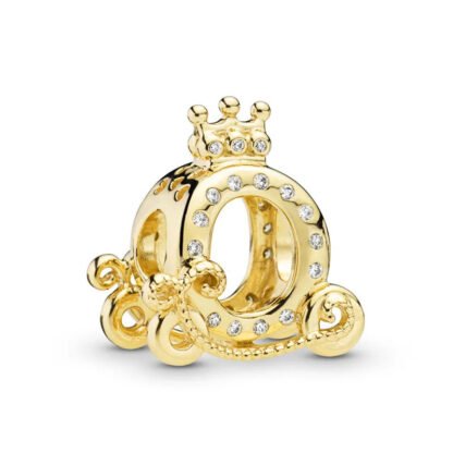 Gold Crowned Royal Carriage Charm