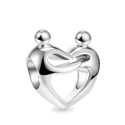 Symbolic 2 Human Holding Heart Shaped Charm