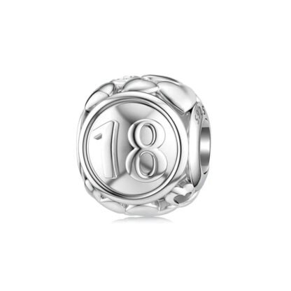 Silver Hearts Celebration Milestone 18 Charm