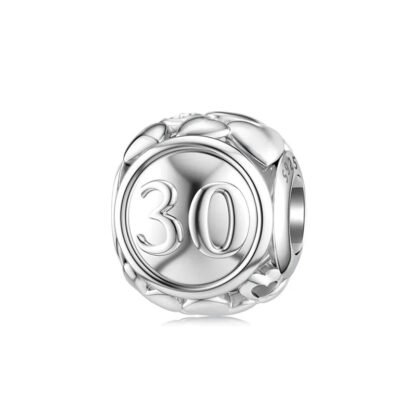 Silver Hearts Celebration Milestone 30 Charm