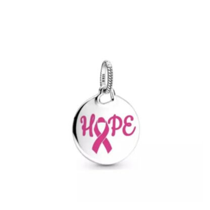 Pink Ribbon Hope Breast Cancer Charm