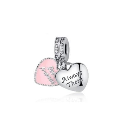 2 Hearts Best Friend Charm