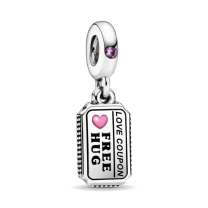 Love Coupon Gree Hug Ticket Charm