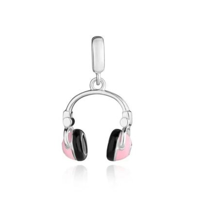 Pink Headphones Charm