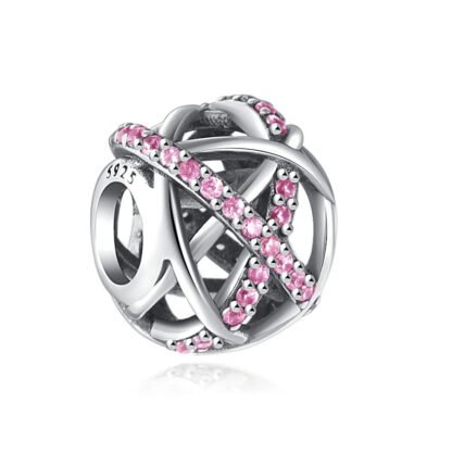 Complicated Structure Futuristic Pink Gems Charm