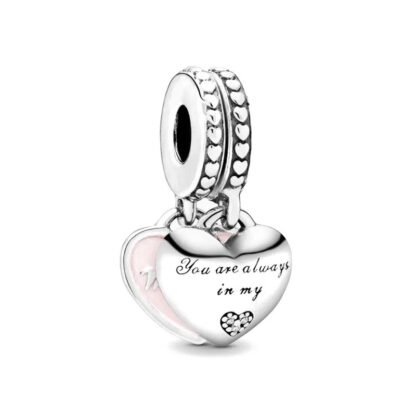 Pink Heart Memorial Remembrance Charm