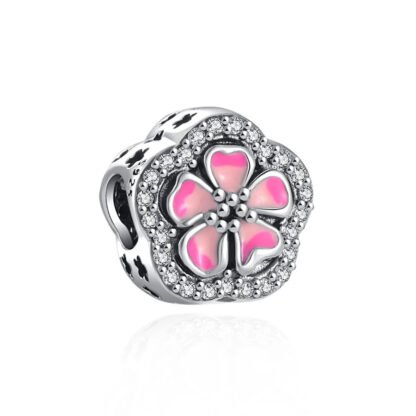 Big Pink Flower Charm