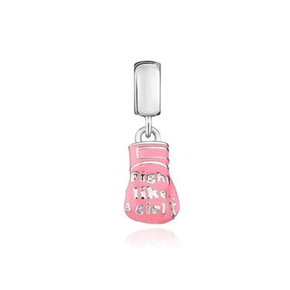 Pink Fight like a Girl Boxing Glove Charm