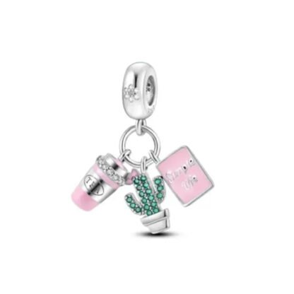 Apartment City Life Tea Note and Cactus Pot Charm