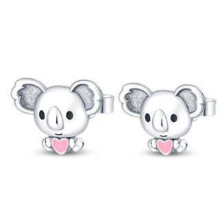 Koala Silver Stud Earrings