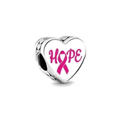 Pink Ribbon Hope Breast Cancer Charm